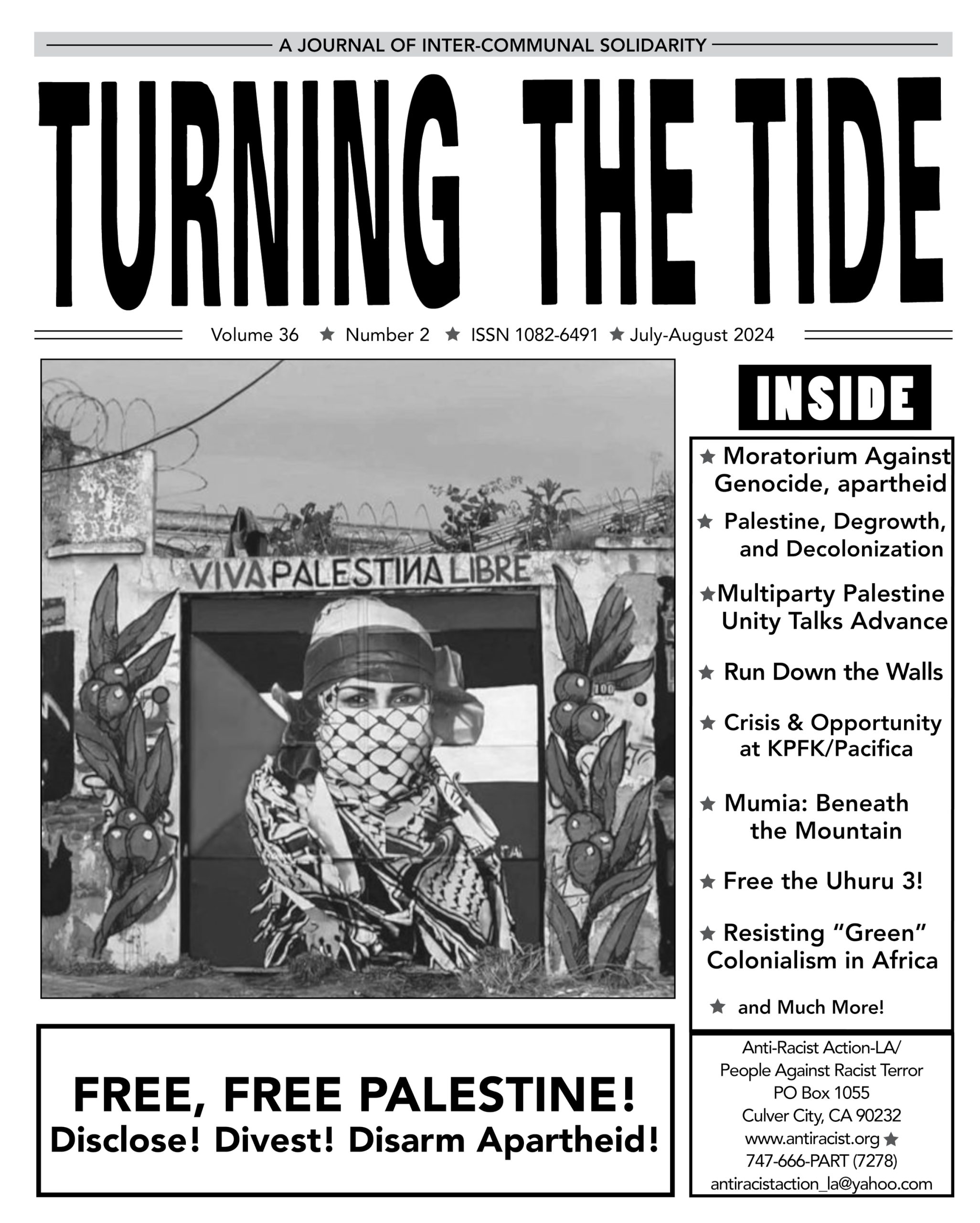 Vol. 36 #2 July August 2024 issue of Turning The Tide